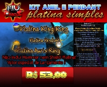 Kit Aneis e Pendant Platina Simples