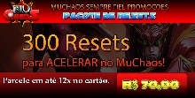 Pacote Acelera +300 Resets 